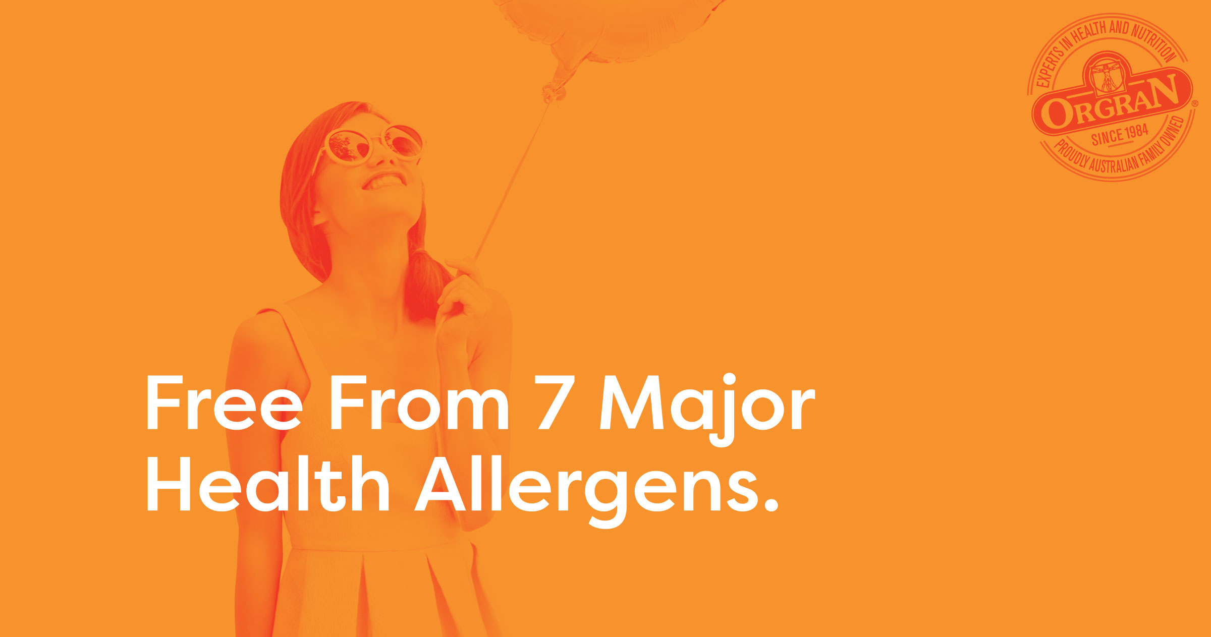 Free from 7 major health allergens.